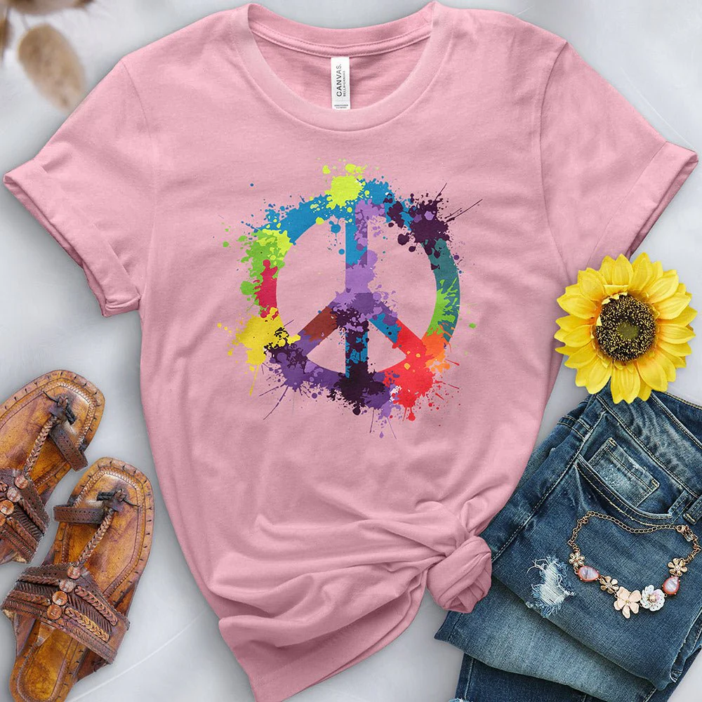 Watercolor Peace Sign Tee - Image 7