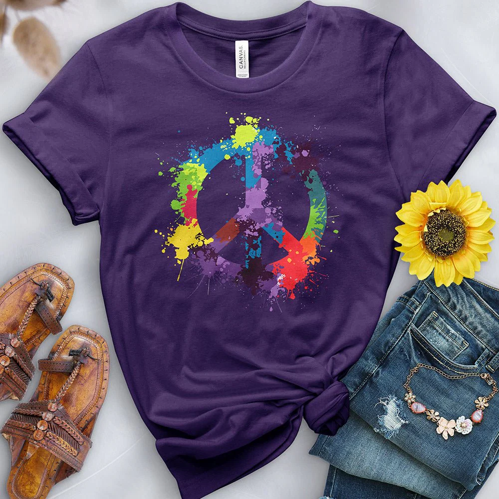 Watercolor Peace Sign Tee - Image 8