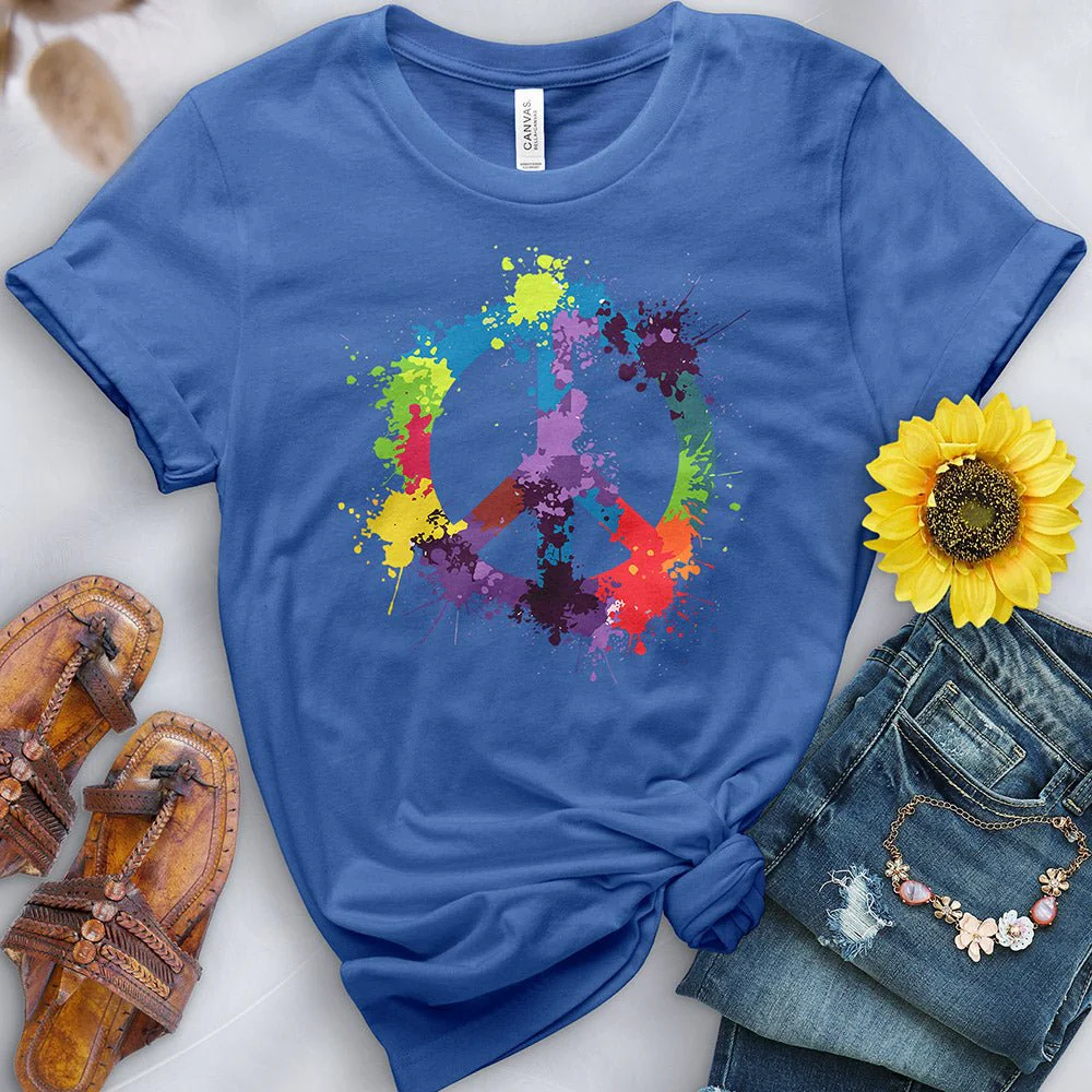 Watercolor Peace Sign Tee - Image 9