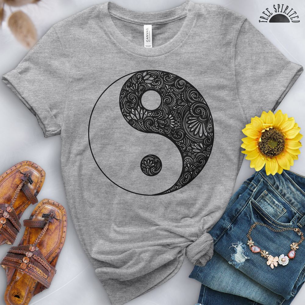 Yin Yang Flowers Tee - Image 5