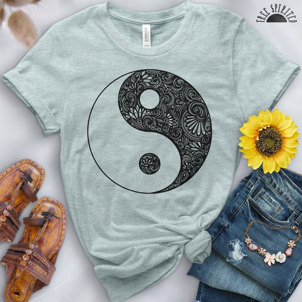 Yin Yang Flowers Tee - Image 6