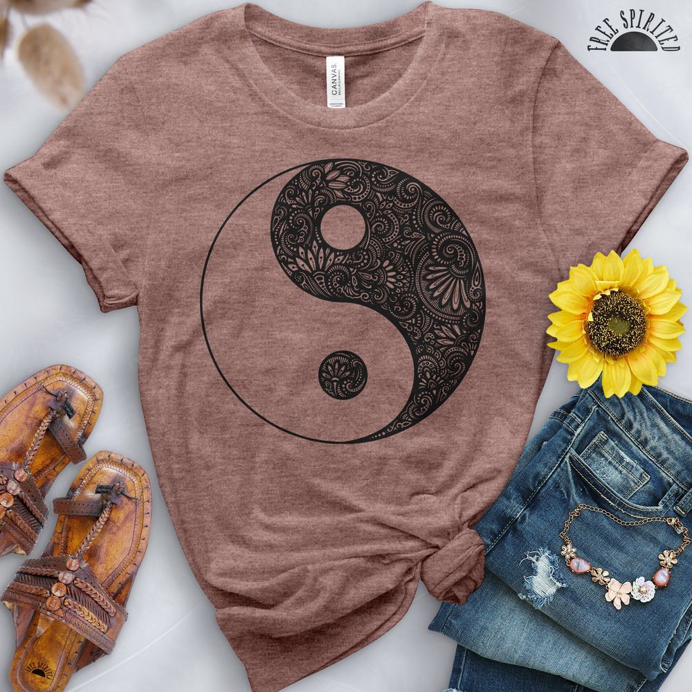 Yin Yang Flowers Tee - Image 8