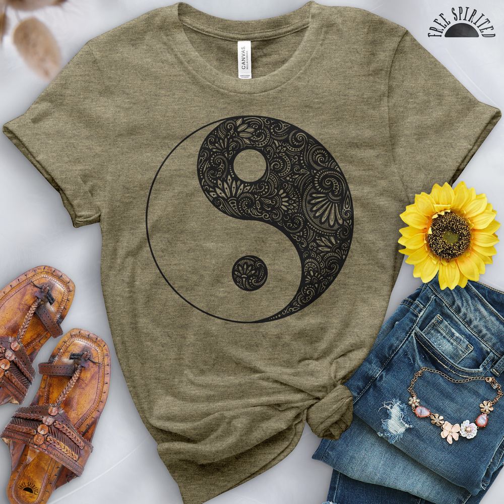 Yin Yang Flowers Tee - Image 9